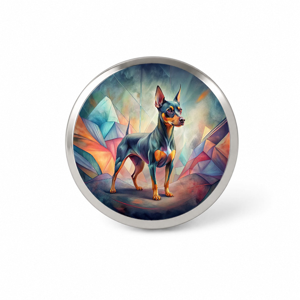 Miniature Pinscher Dog Contemporary Art Novelty Hat Backpack Lapel Pin