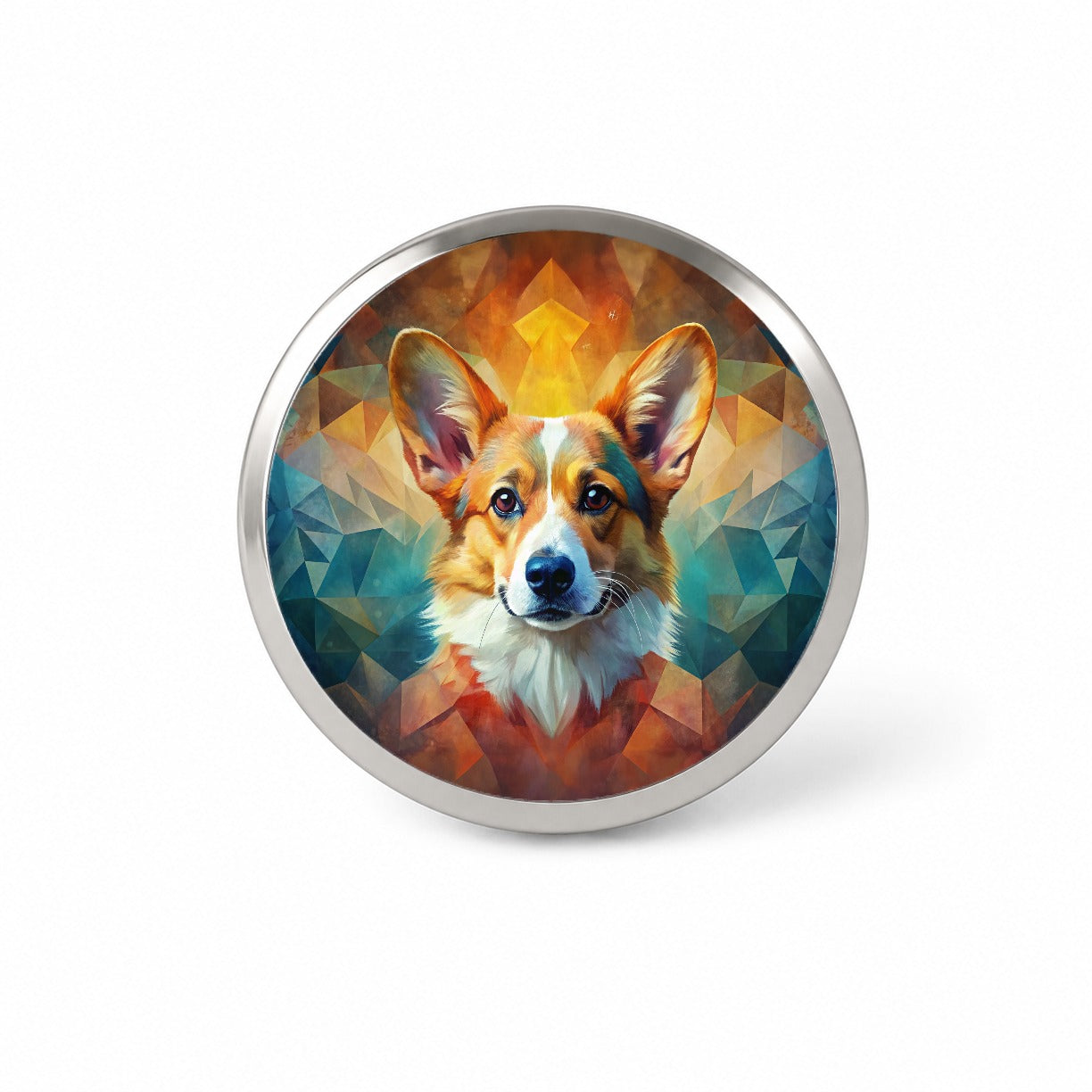 Pembroke Welsh Corgi Dog Abstract Art Novelty Hat Backpack Lapel Pin