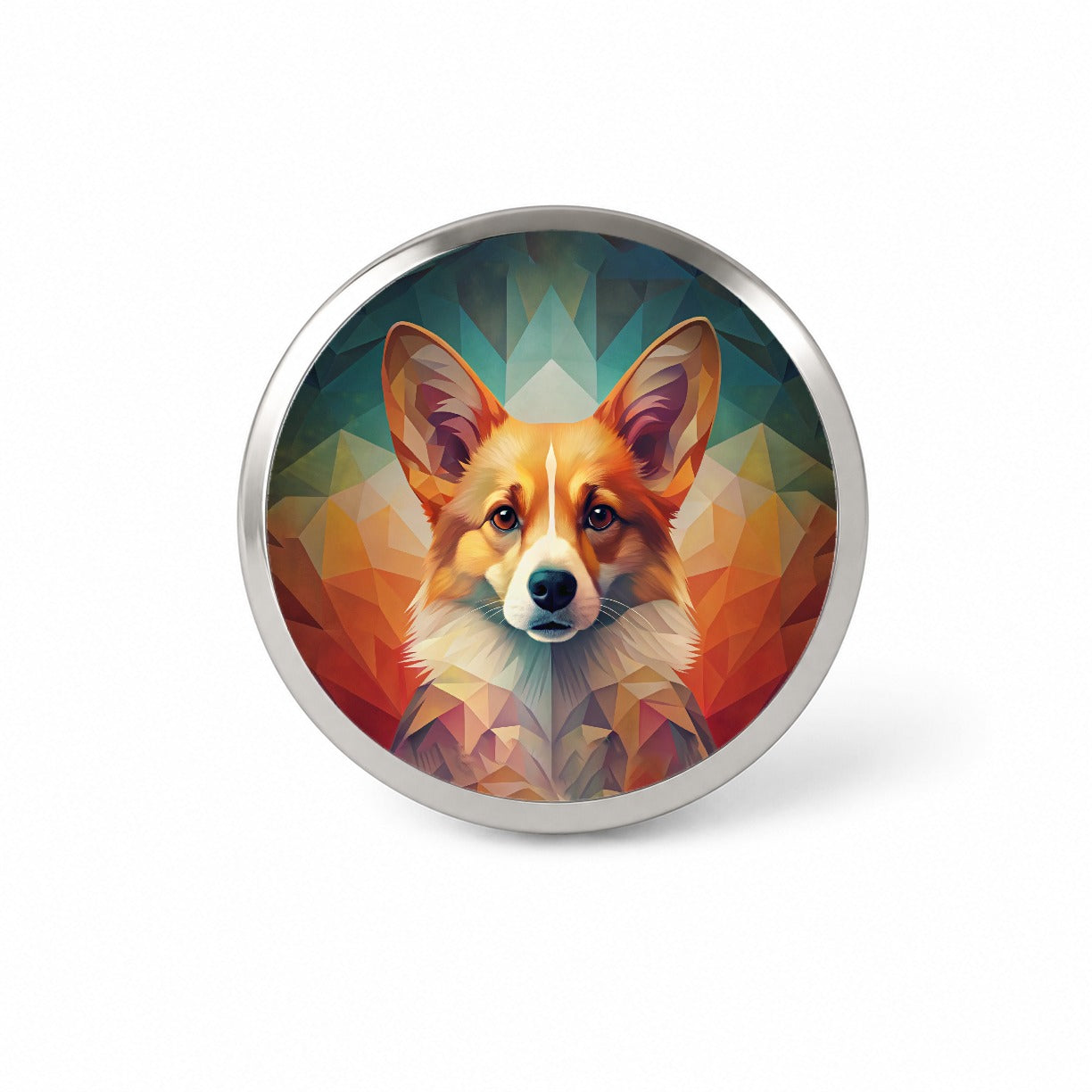 Pembroke Welsh Corgi Dog Abstract Stylized Art Novelty Hat Backpack Lapel Pin