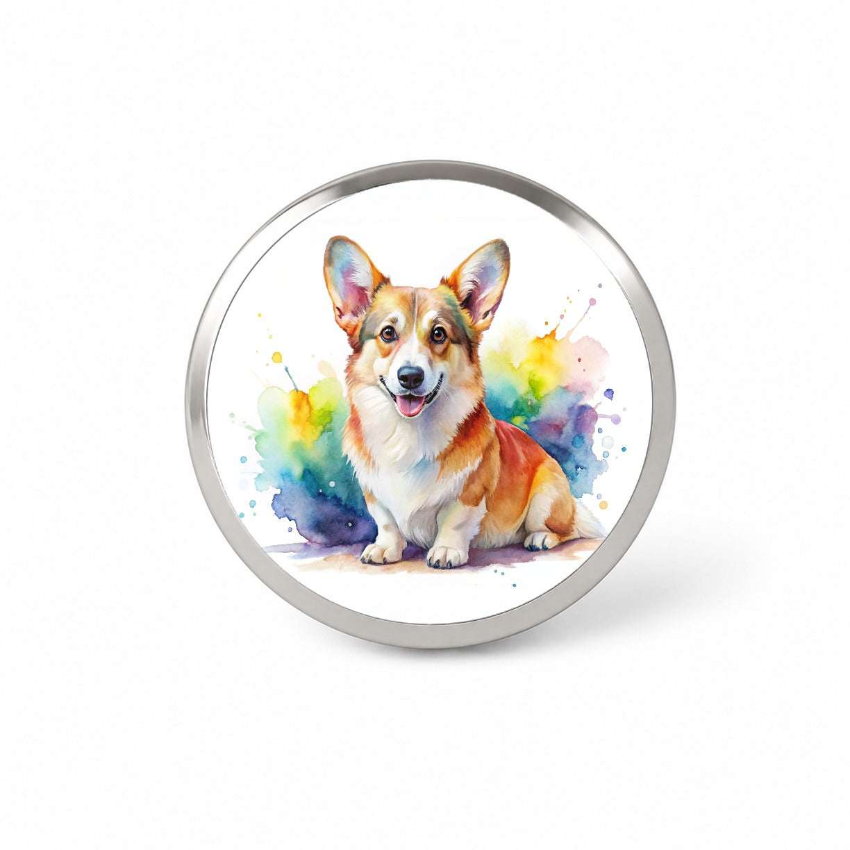 Pembroke Welsh Corgi Dog Watercolor Style Novelty Hat Backpack Lapel Pin