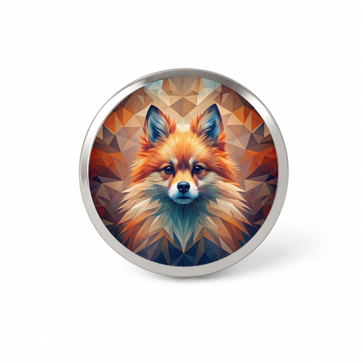Pomeranian Dog Abstract Stylized Art Novelty Hat Backpack Lapel Pin