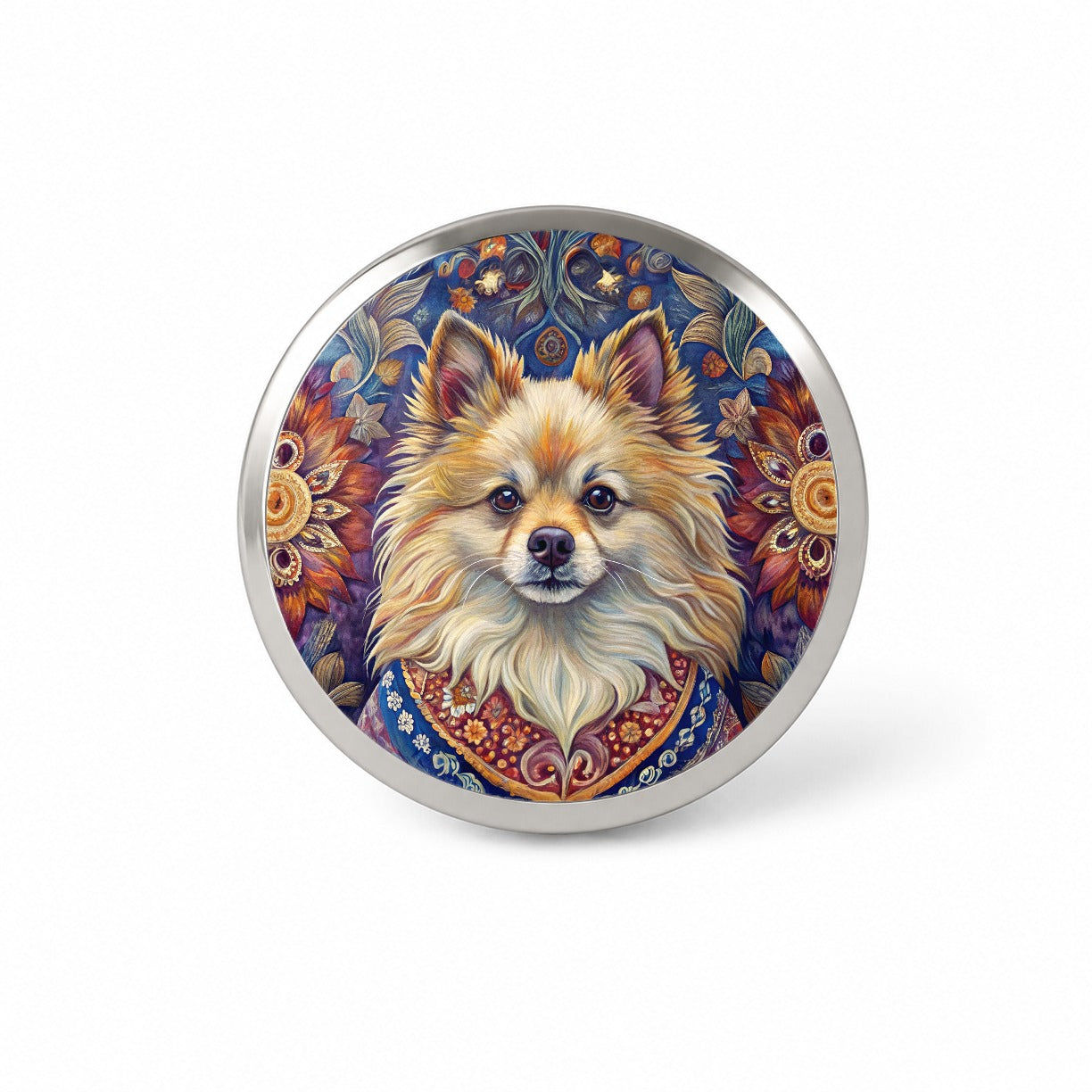 Pomeranian Dog French Bohemian Art Novelty Hat Backpack Lapel Pin