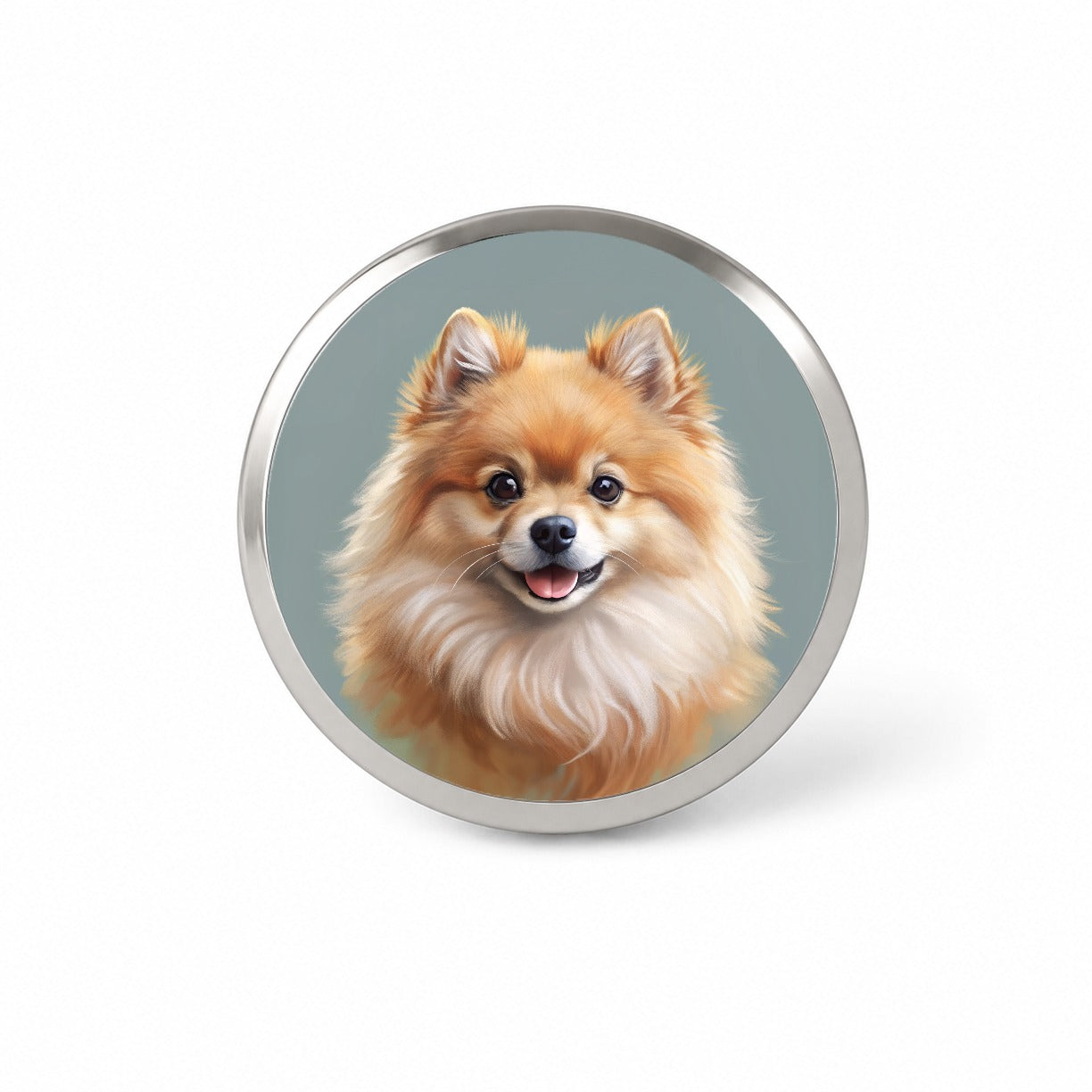 Pomeranian Dog Illustration Novelty Hat Backpack Lapel Pin