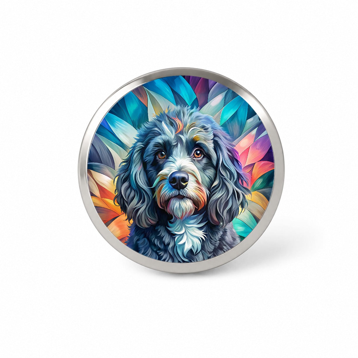 Portuguese Water Dog Contemporary Art Novelty Hat Backpack Lapel Pin