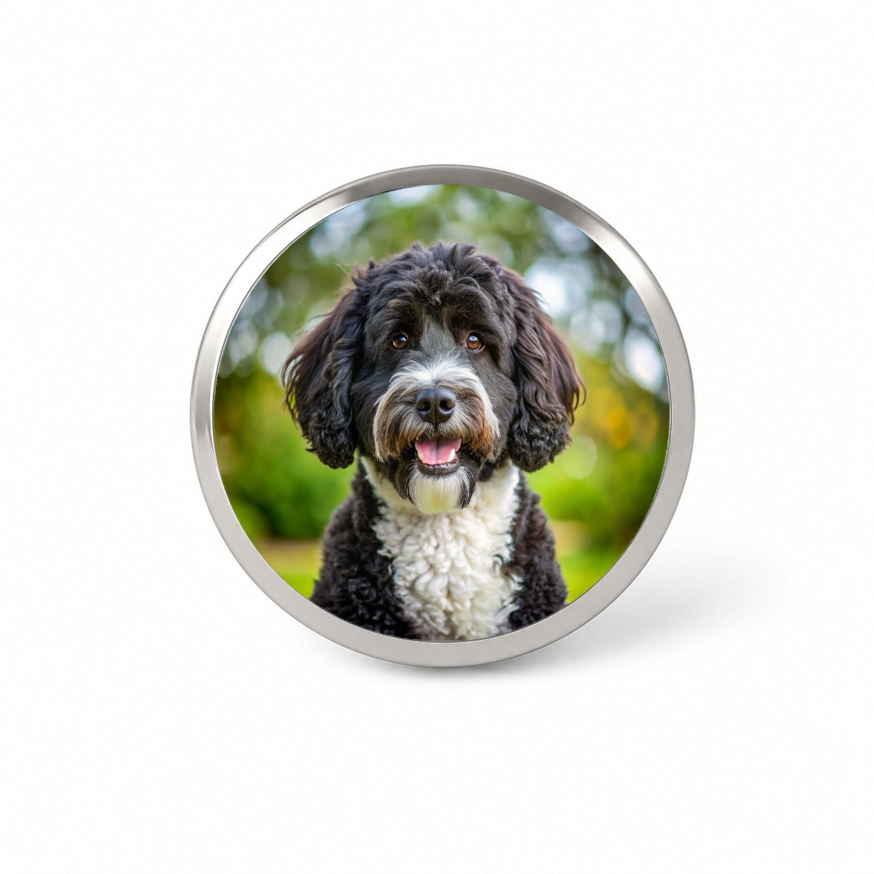 Portuguese Water Dog Photo Novelty Hat Backpack Lapel Pin