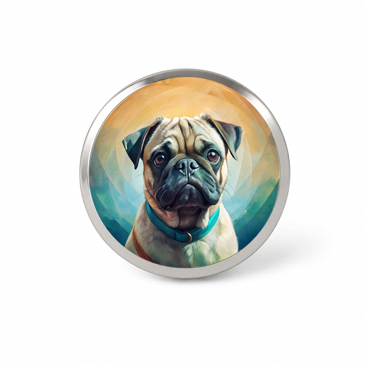 Pug Dog Contemporary Art Novelty Hat Backpack Lapel Pin