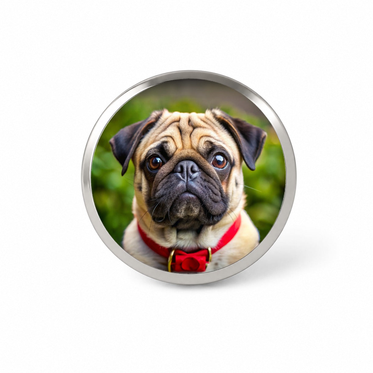 Pug Dog Photo Novelty Hat Backpack Lapel Pin