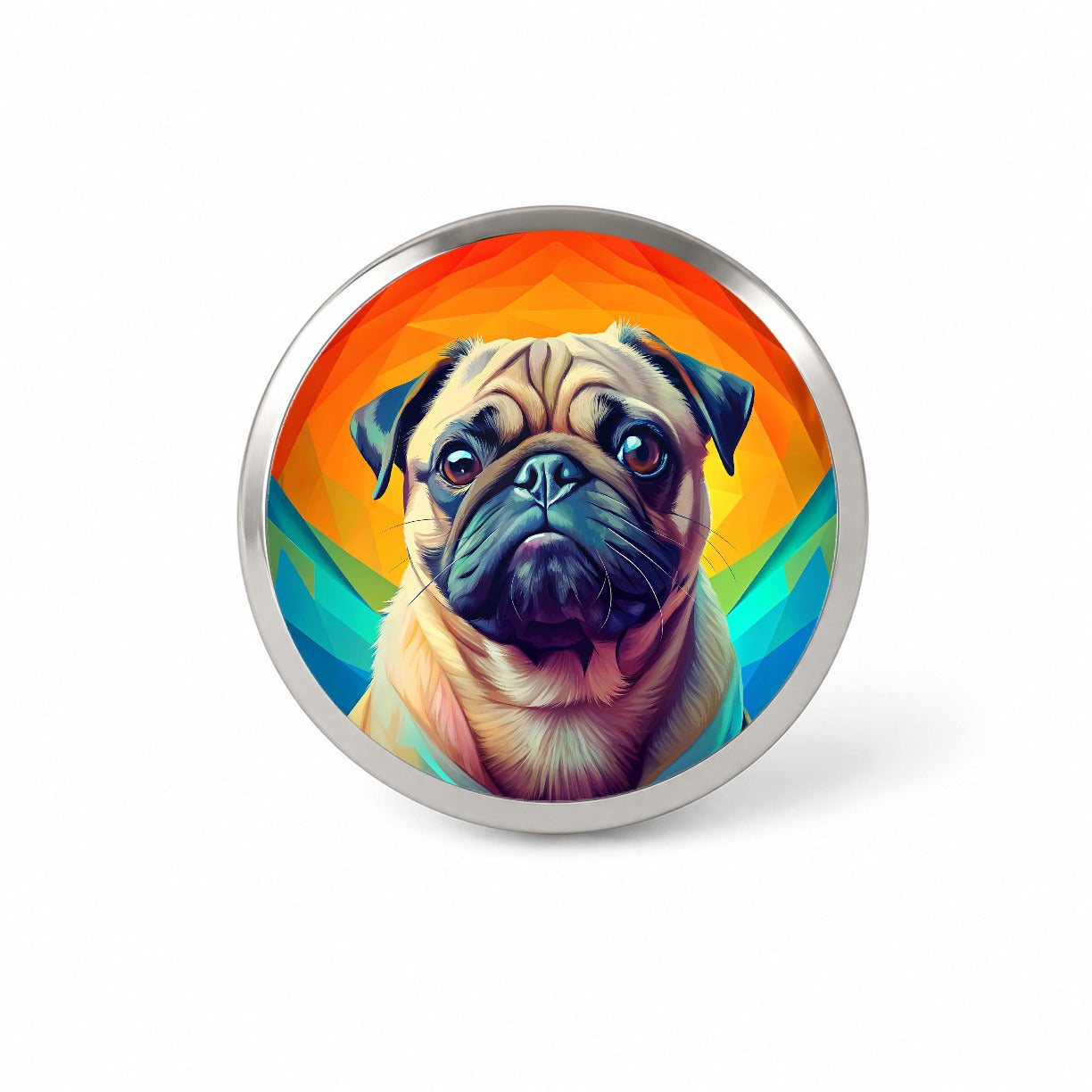 Pug Dog Pop Art Novelty Hat Backpack Lapel Pin