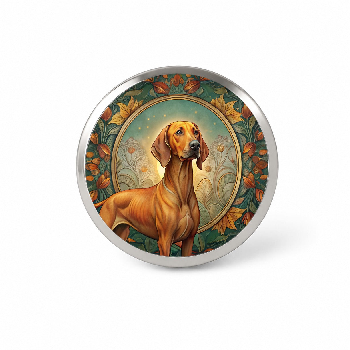 Rhodesian Ridgeback Dog Art Nouveau Novelty Hat Backpack Lapel Pin