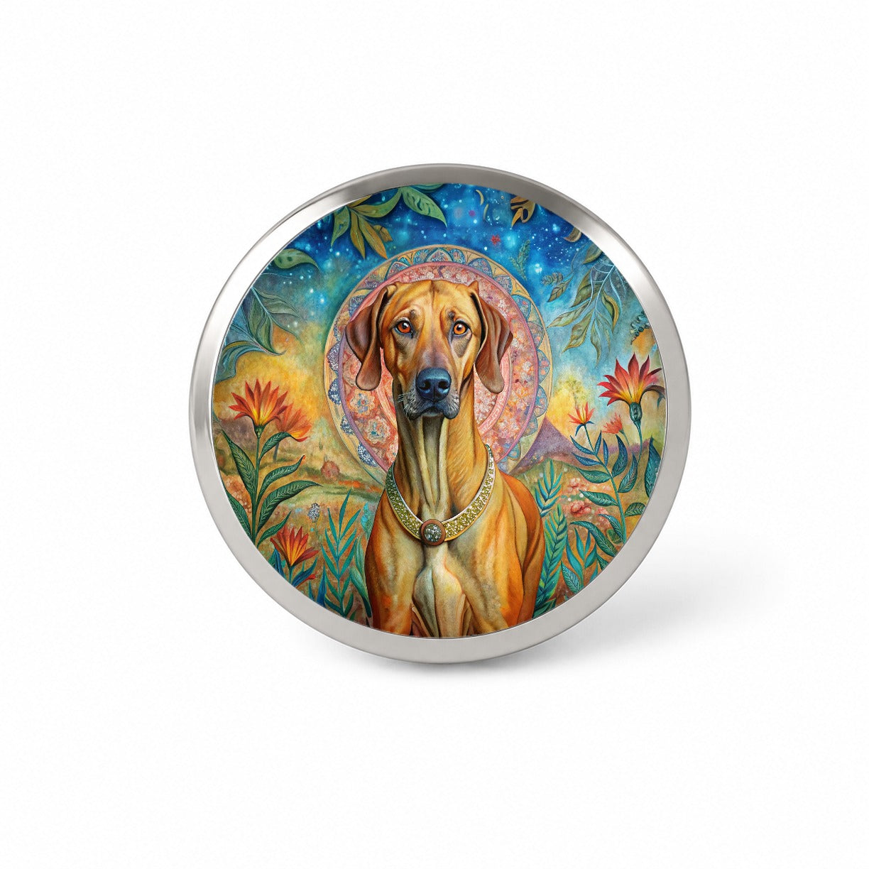 Rhodesian Ridgeback Dog Bohemian Art Novelty Hat Backpack Lapel Pin