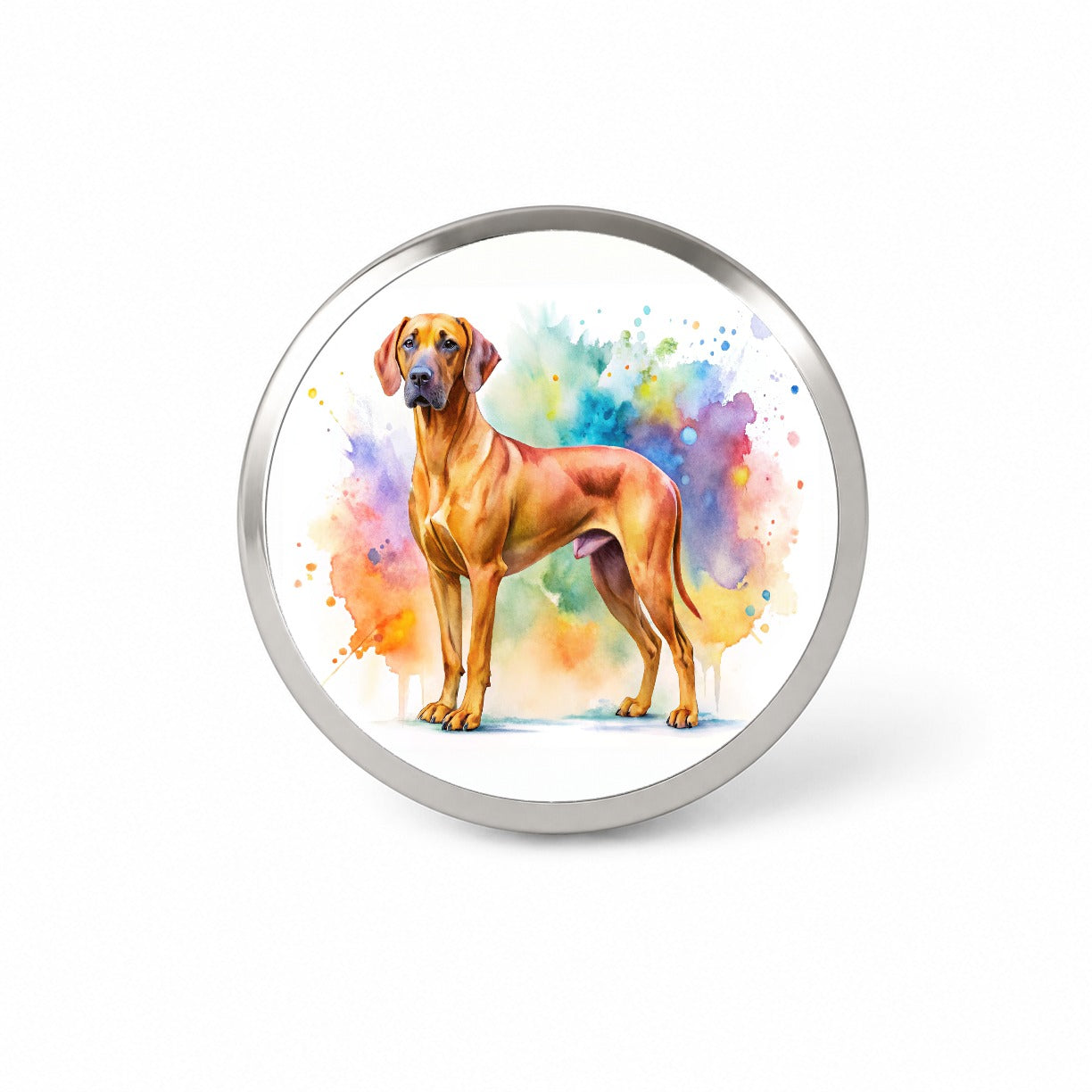 Rhodesian Ridgeback Dog Watercolor Style Novelty Hat Backpack Lapel Pin