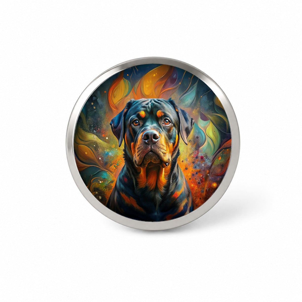 Rottweiler Dog Abstract Art Novelty Hat Backpack Lapel Pin