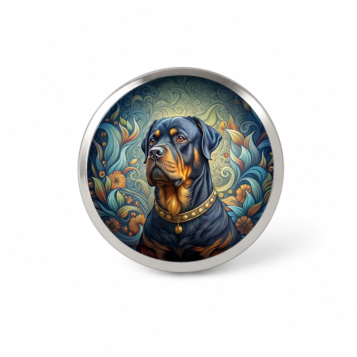 Rottweiler Dog Art Nouveau Novelty Hat Backpack Lapel Pin