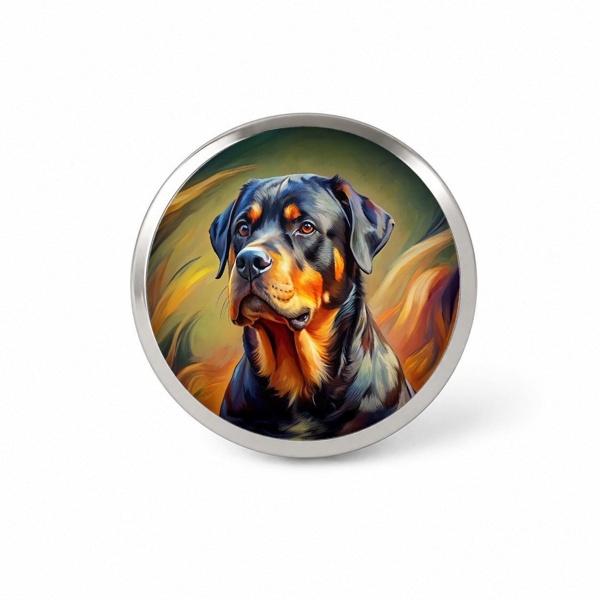 Rottweiler Dog Expressionism Art Novelty Hat Backpack Lapel Pin