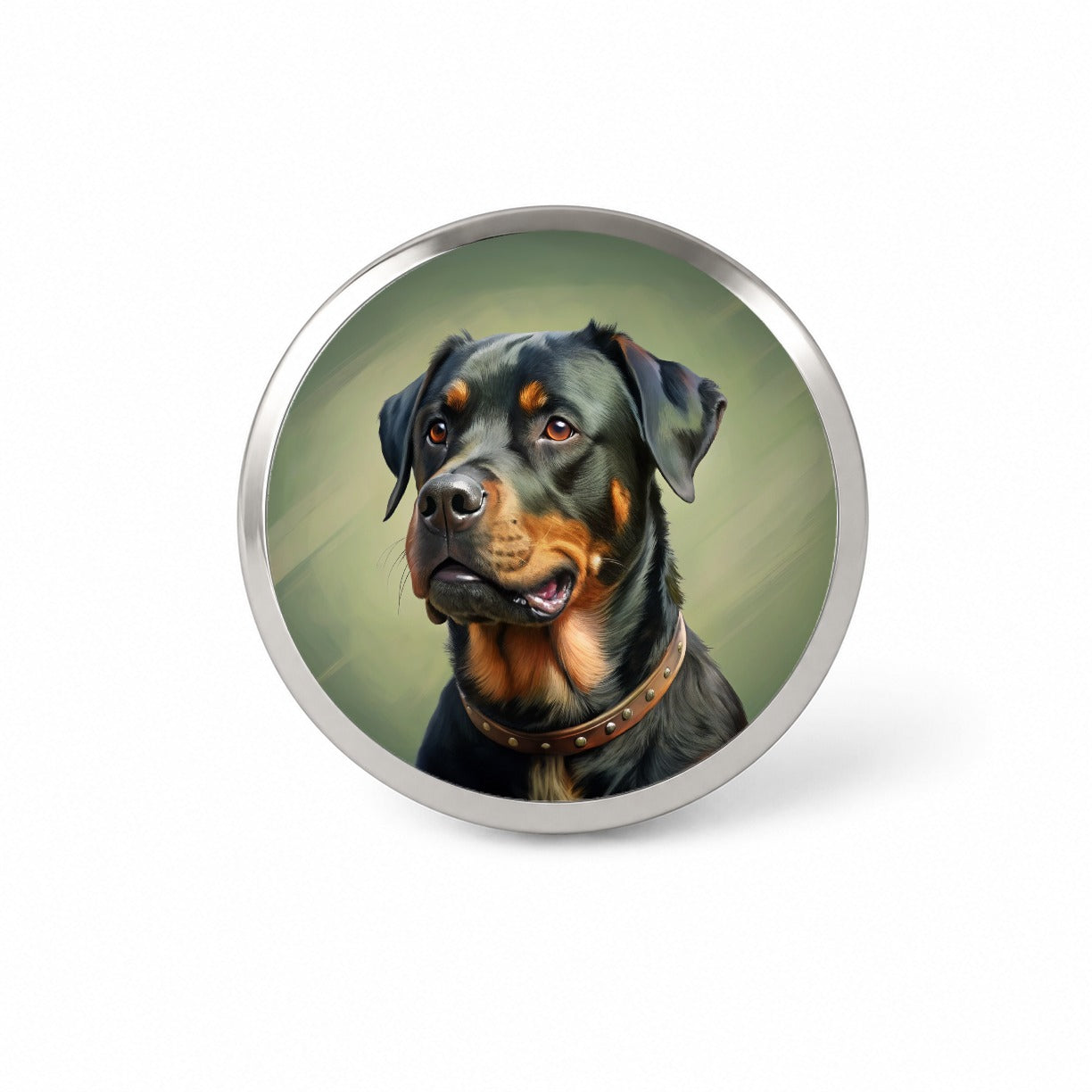 Rottweiler Dog Illustration Novelty Hat Backpack Lapel Pin