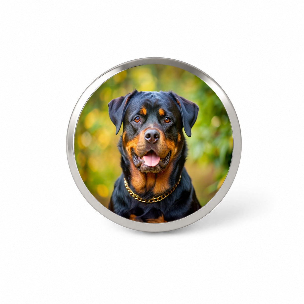 Rottweiler Dog Photo Novelty Hat Backpack Lapel Pin