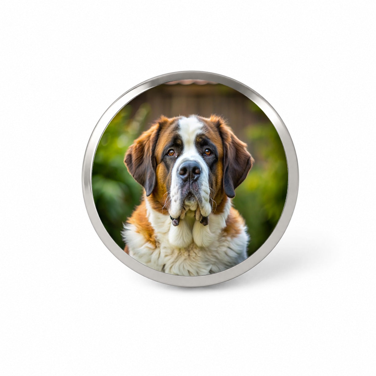 Saint Bernard Dog Photo Novelty Hat Backpack Lapel Pin