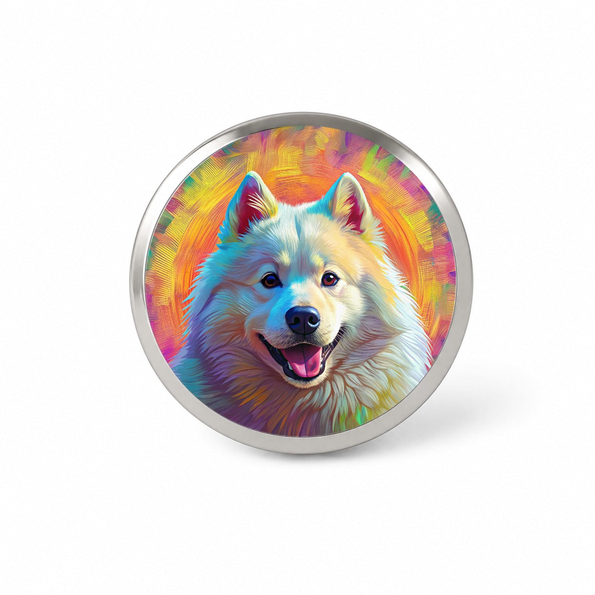 Samoyed Dog Pop Art Novelty Hat Backpack Lapel Pin