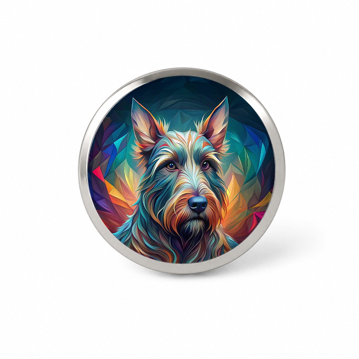 Scottish Terrier Dog Abstract Stylized Art Novelty Hat Backpack Lapel Pin