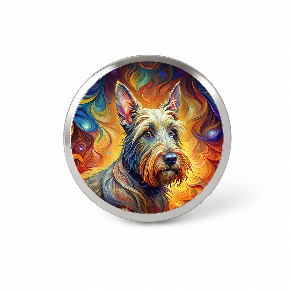 Scottish Terrier Dog Expressionism Art Novelty Hat Backpack Lapel Pin