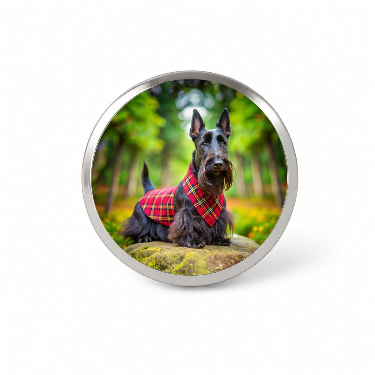 Scottish Terrier Dog Photo Novelty Hat Backpack Lapel Pin