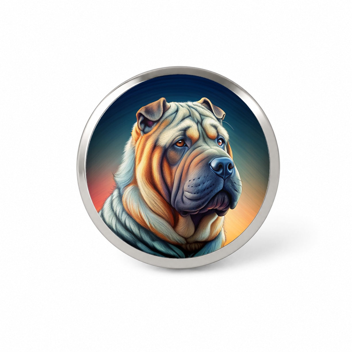Shar Pei Dog Art Nouveau Novelty Hat Backpack Lapel Pin