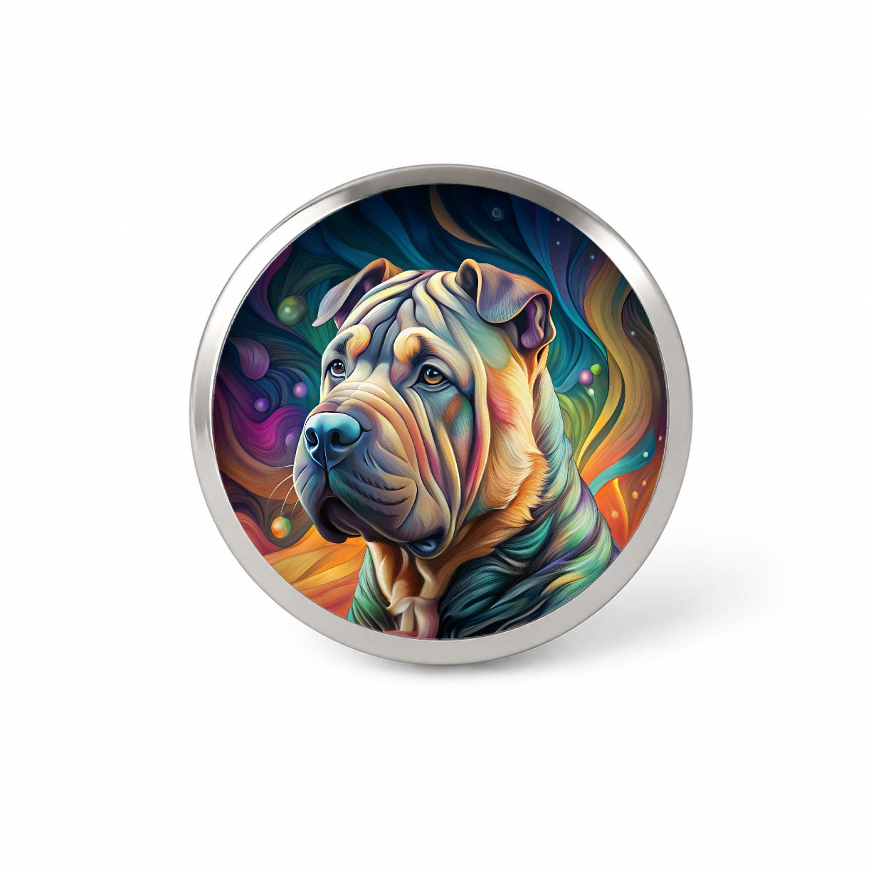 Shar Pei Dog Contemporary Art Novelty Hat Backpack Lapel Pin
