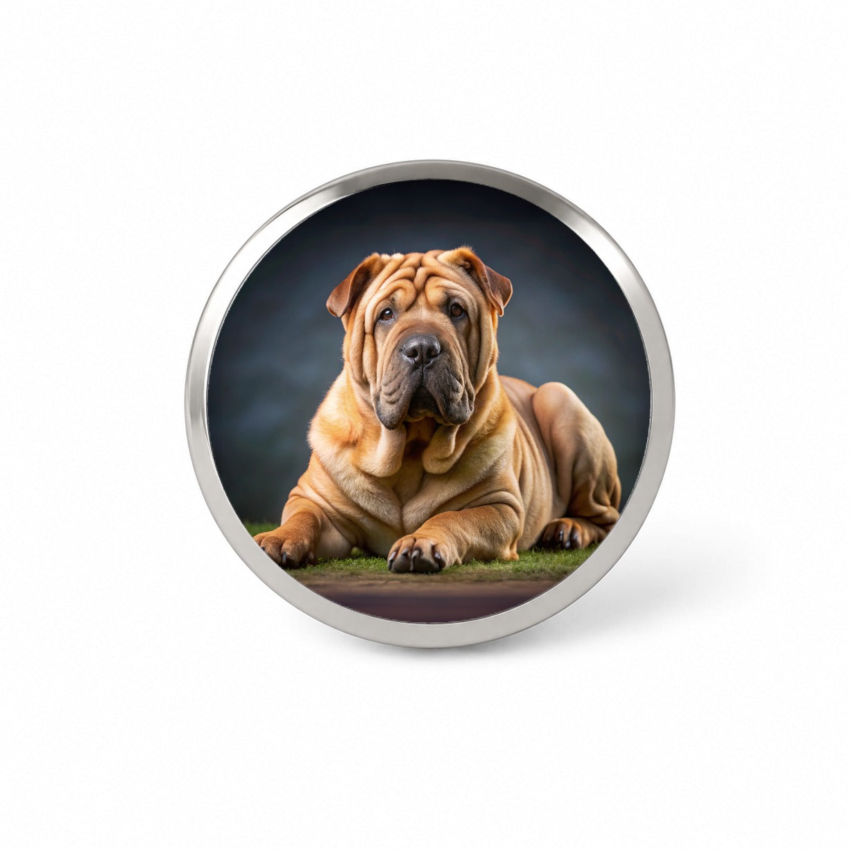 Shar Pei Dog Photo Novelty Hat Backpack Lapel Pin
