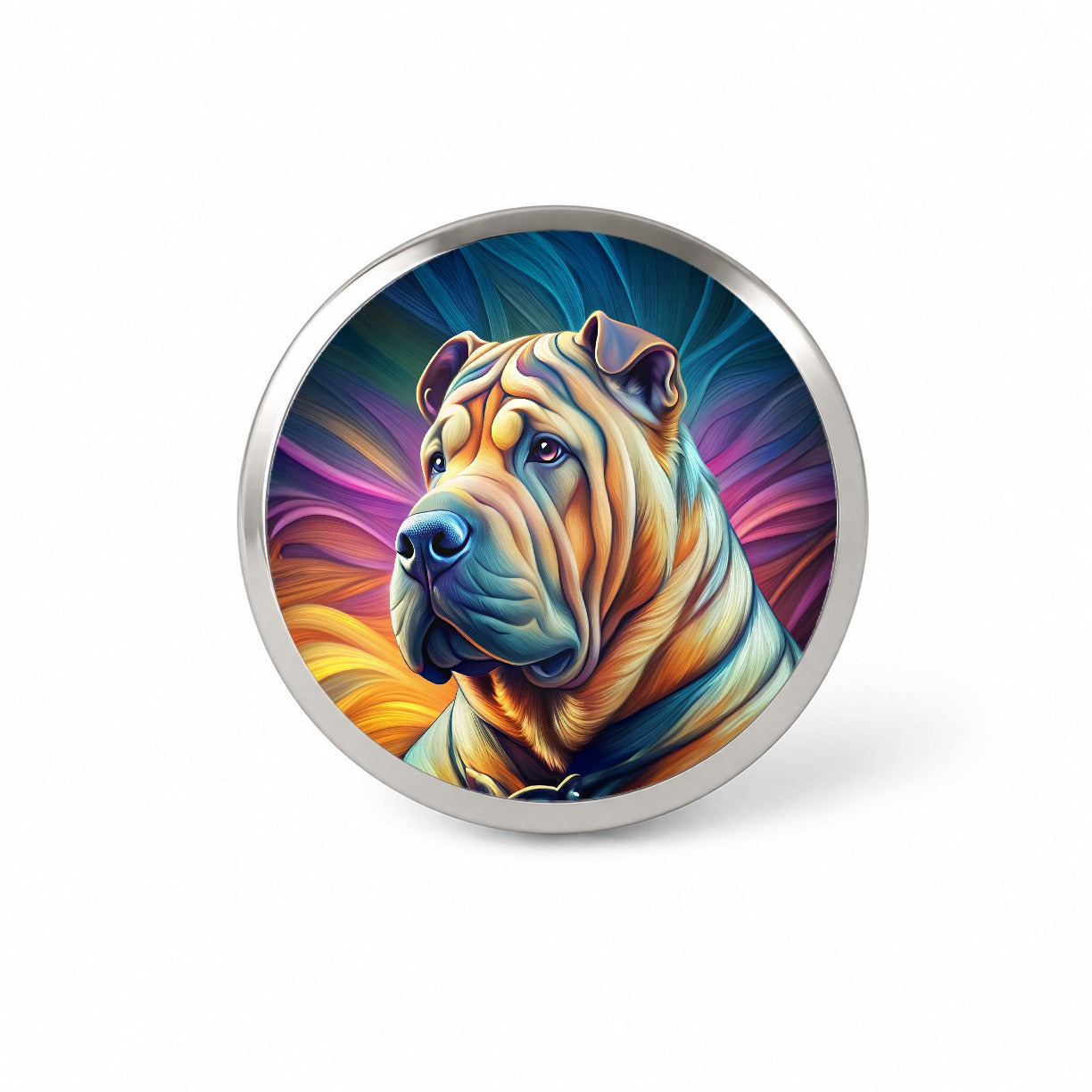 Shar Pei Dog Pop Art Novelty Hat Backpack Lapel Pin