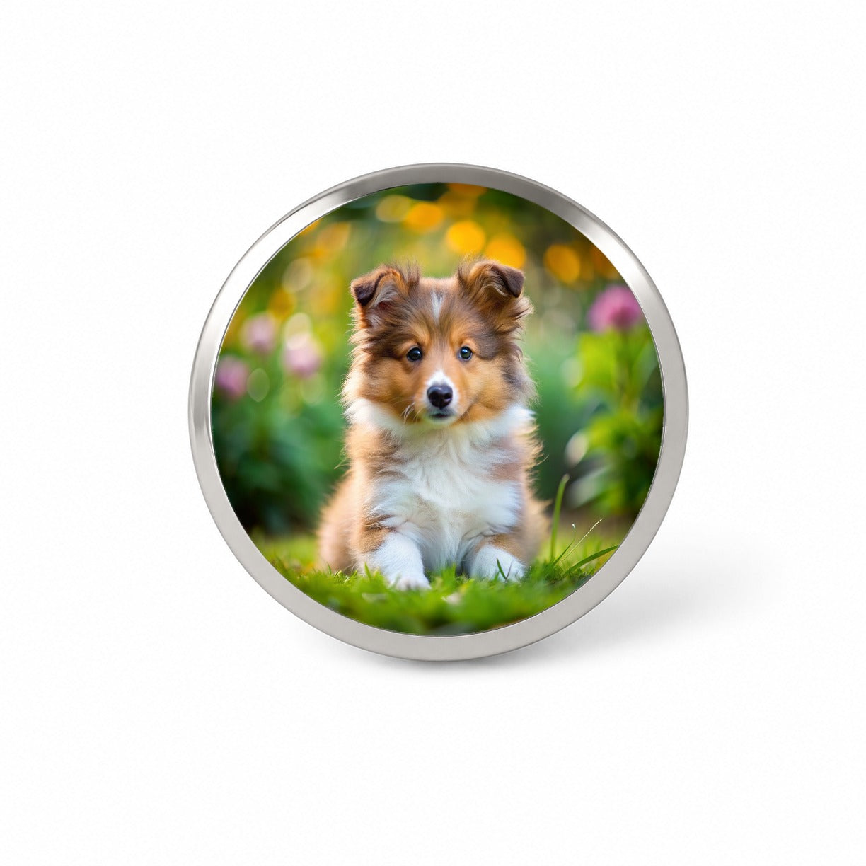 Shetland Sheepdog Sheltie Dog Puppy Photo Novelty Hat Backpack Lapel Pin