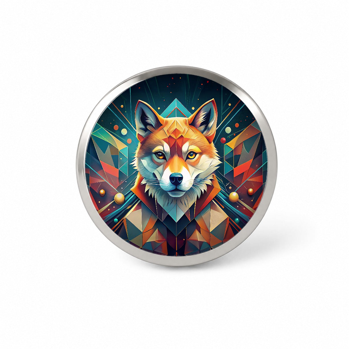 Shiba Inu Dog Abstract Stylized Art Novelty Hat Backpack Lapel Pin