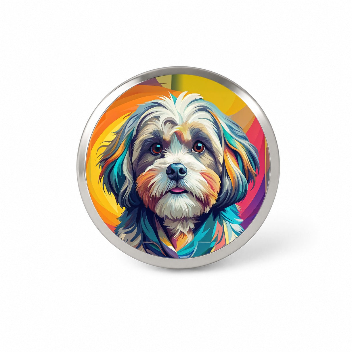 Shih Tzu Dog Pop Art Novelty Hat Backpack Lapel Pin