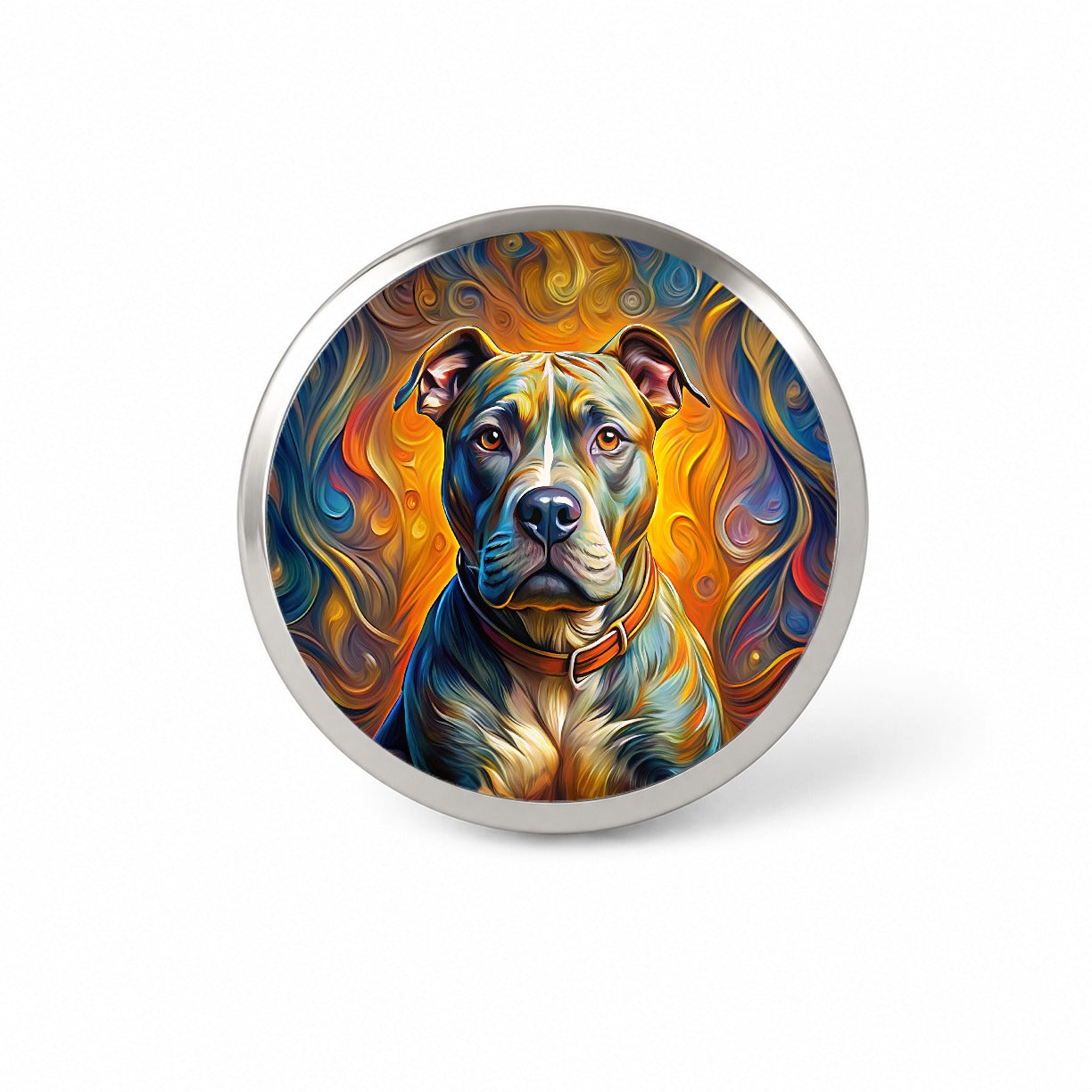 Staffordshire Bull Terrier Staffy Dog Expressionism Art Novelty Hat Backpack Lapel Pin