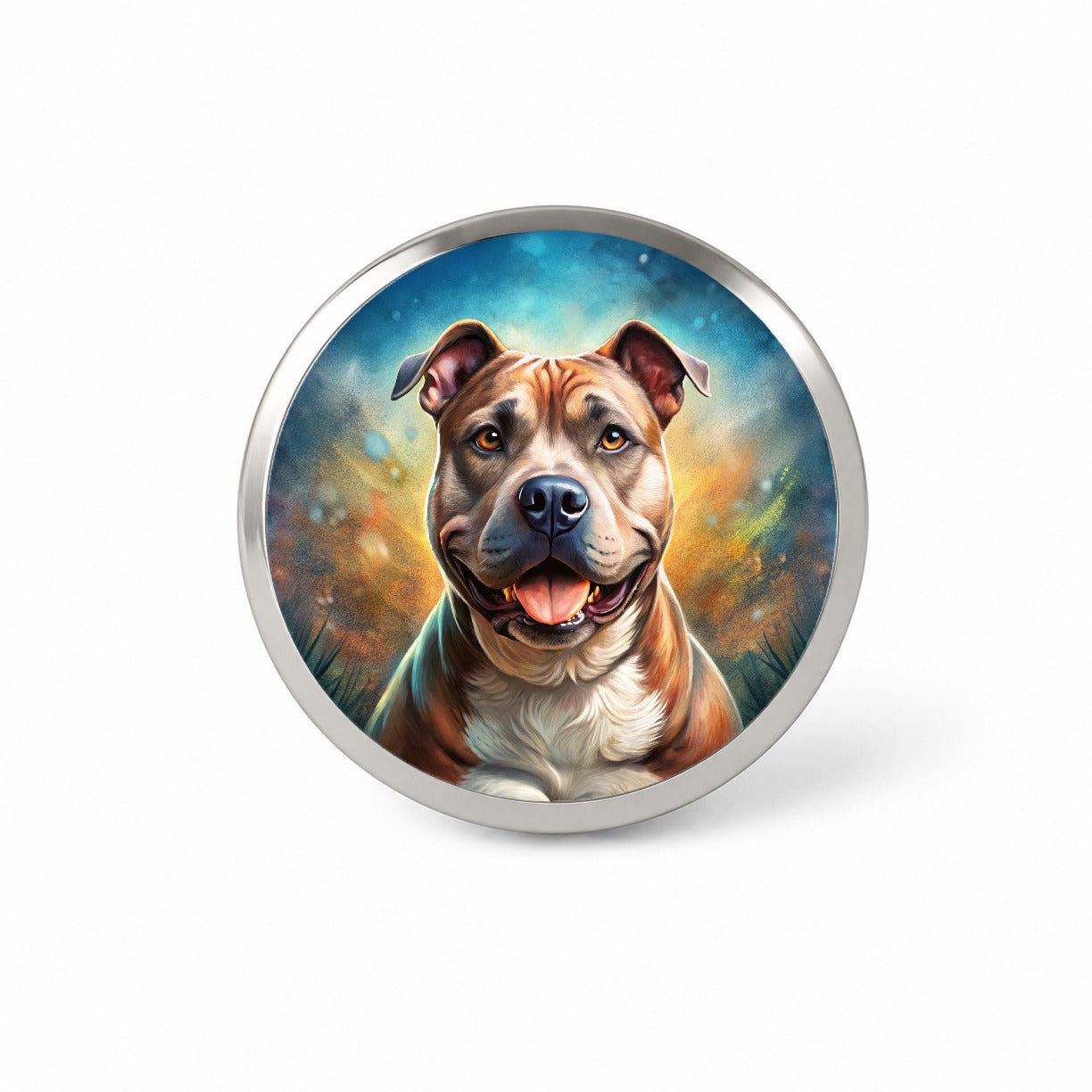 Staffordshire Bull Terrier Staffy Dog Illustration Novelty Hat Backpack Lapel Pin