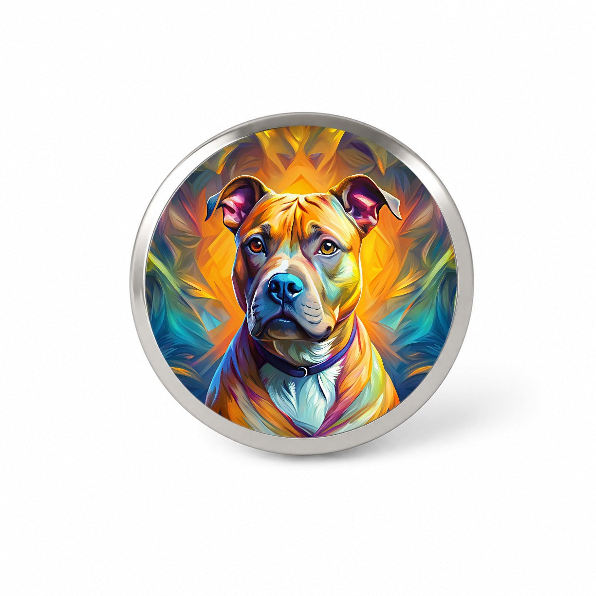 Staffordshire Bull Terrier Staffy Dog Pop Art Novelty Hat Backpack Lapel Pin