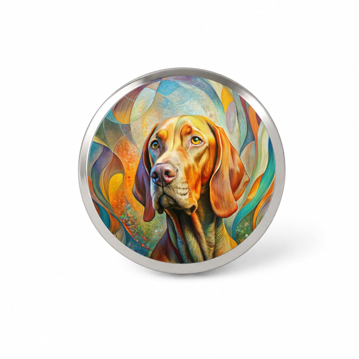 Vizsla Dog Abstract Art Novelty Hat Backpack Lapel Pin