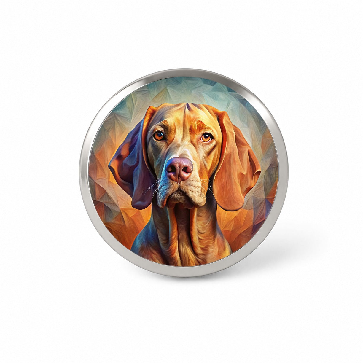 Vizsla Dog Abstract Stylized Art Novelty Hat Backpack Lapel Pin