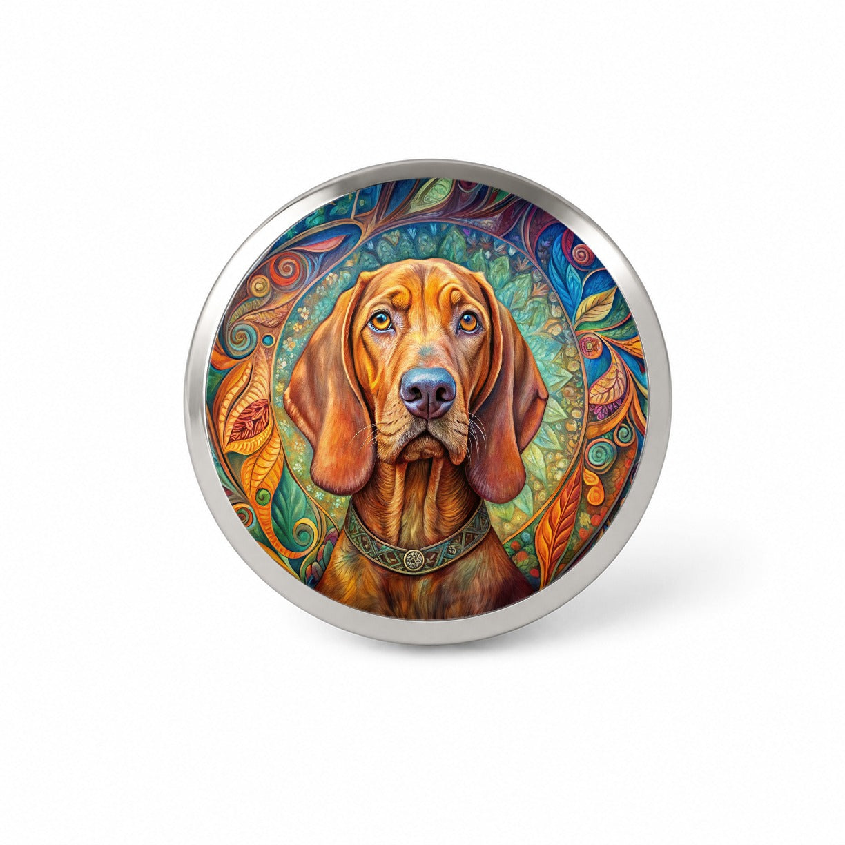 Vizsla Dog Bohemian Art Novelty Hat Backpack Lapel Pin