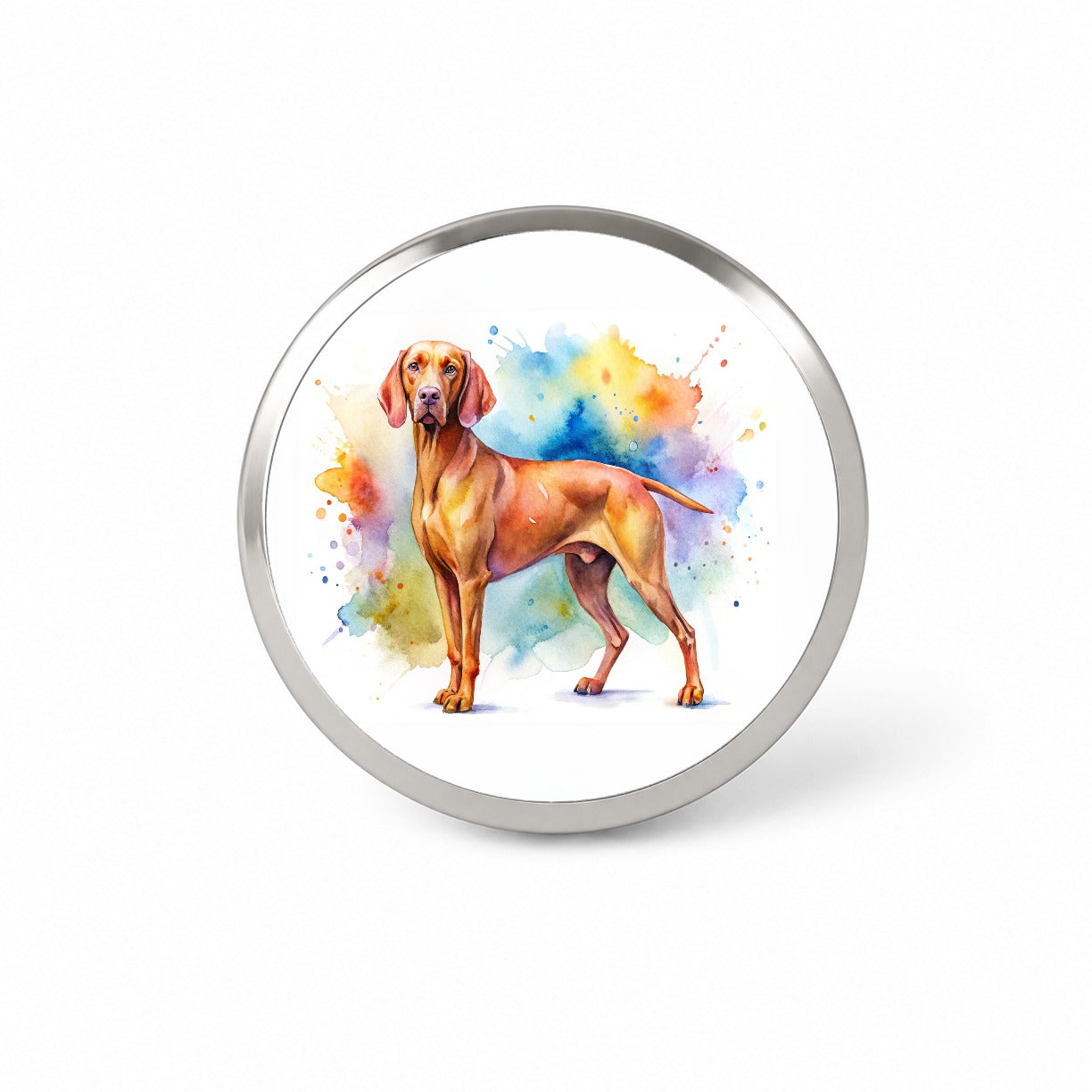 Vizsla Dog Watercolor Style Novelty Hat Backpack Lapel Pin