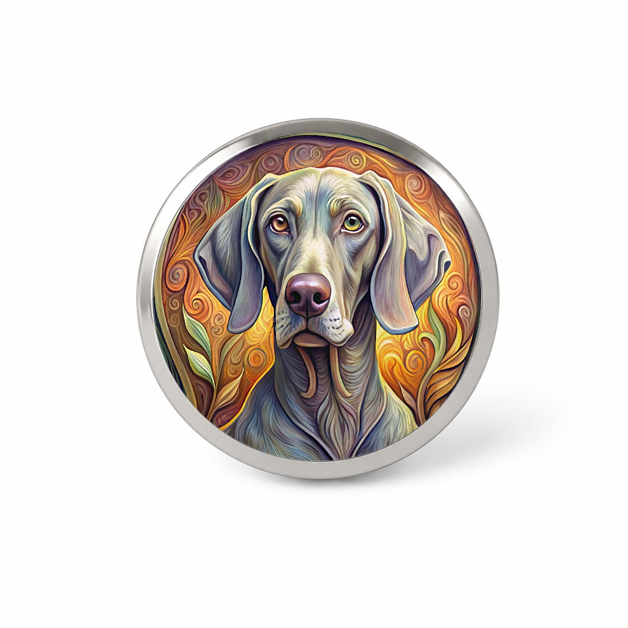 Weimaraner Dog Art Nouveau Novelty Hat Backpack Lapel Pin