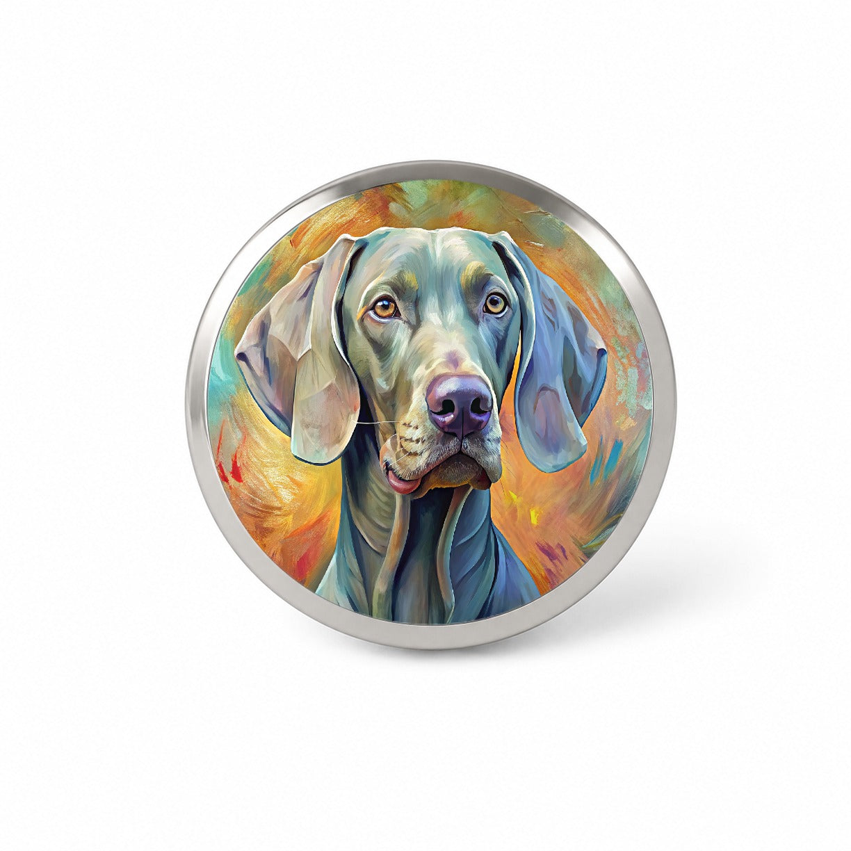 Weimaraner Dog Expressionism Art Novelty Hat Backpack Lapel Pin