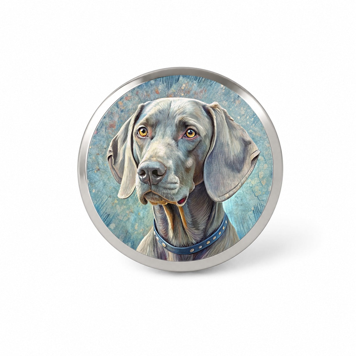 Weimaraner Dog Illustration Novelty Hat Backpack Lapel Pin