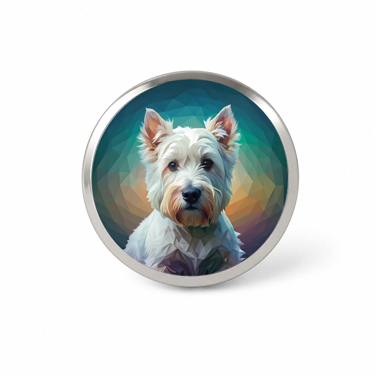 West Highland White Terrier Westie Abstract Stylized Art Novelty Hat Backpack Lapel Pin