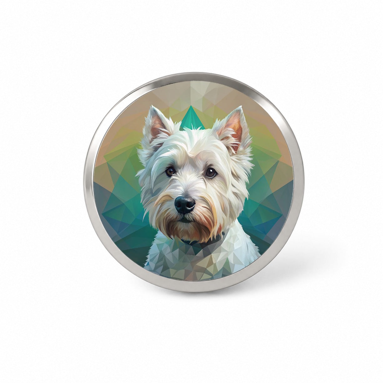 West Highland White Terrier Westie Dog Contemporary Art Novelty Hat Backpack Lapel Pin