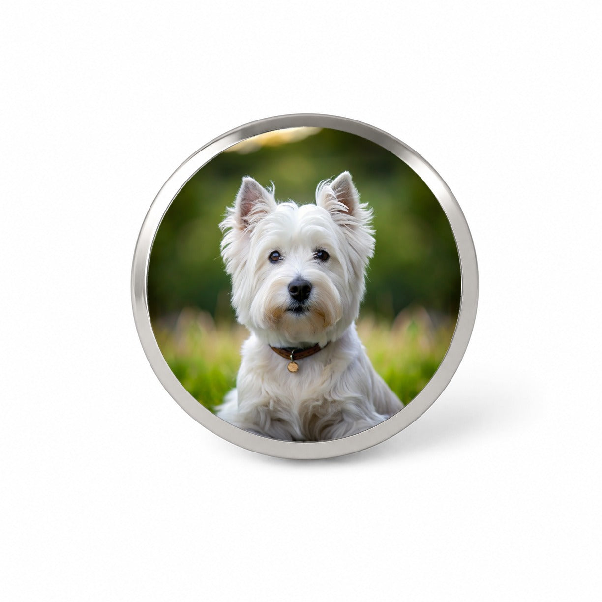 West Highland White Terrier Westie Dog Photo Novelty Hat Backpack Lapel Pin