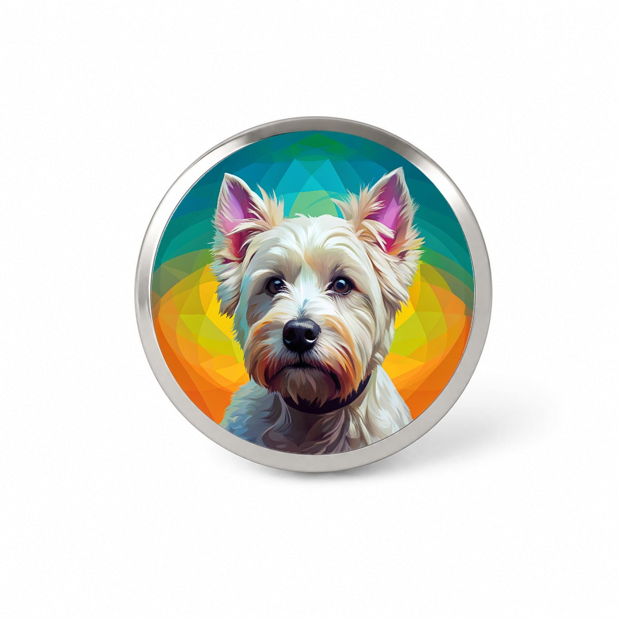 West Highland White Terrier Westie Dog Pop Art Novelty Hat Backpack Lapel Pin
