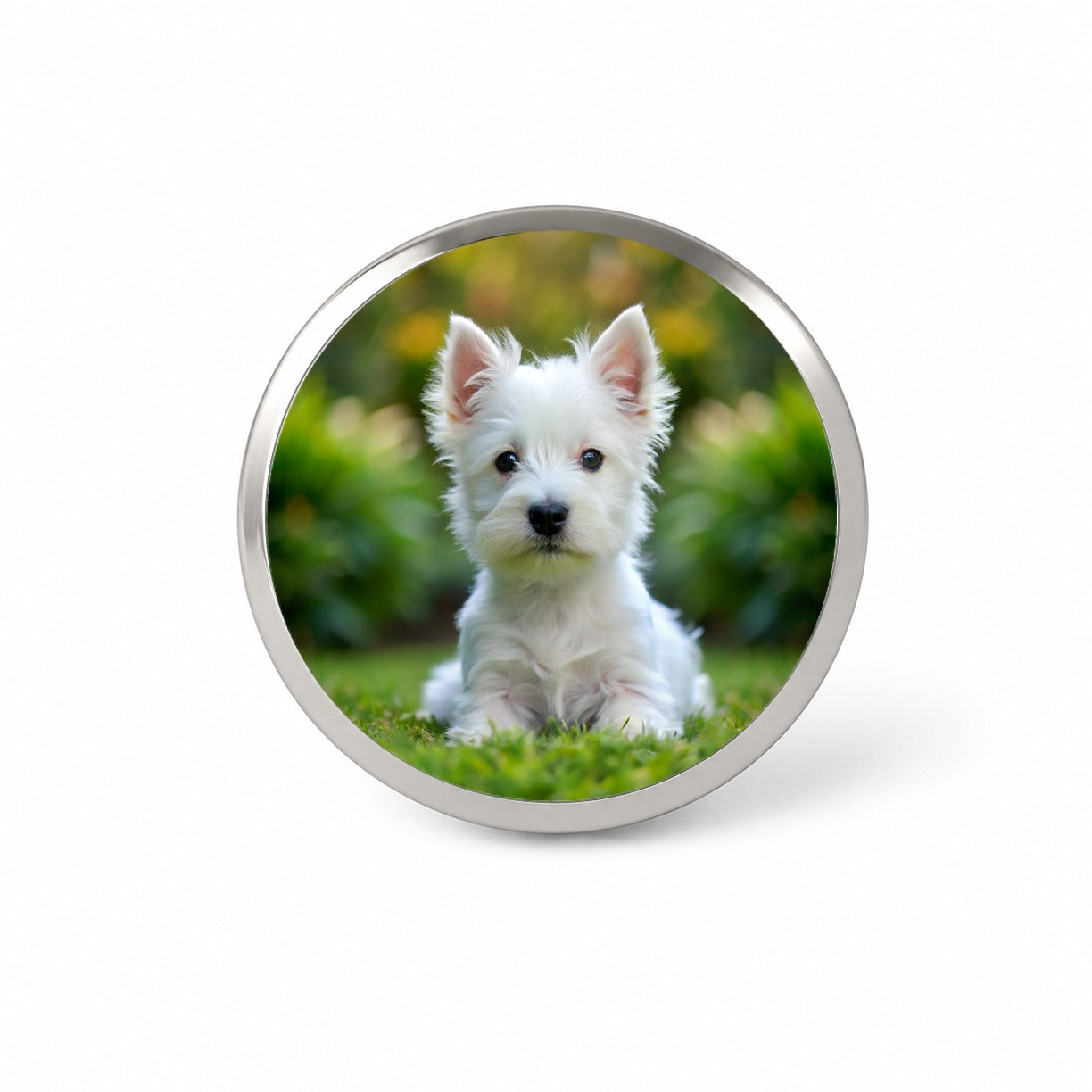 West Highland White Terrier Westie Dog Puppy Photo Novelty Hat Backpack Lapel Pin