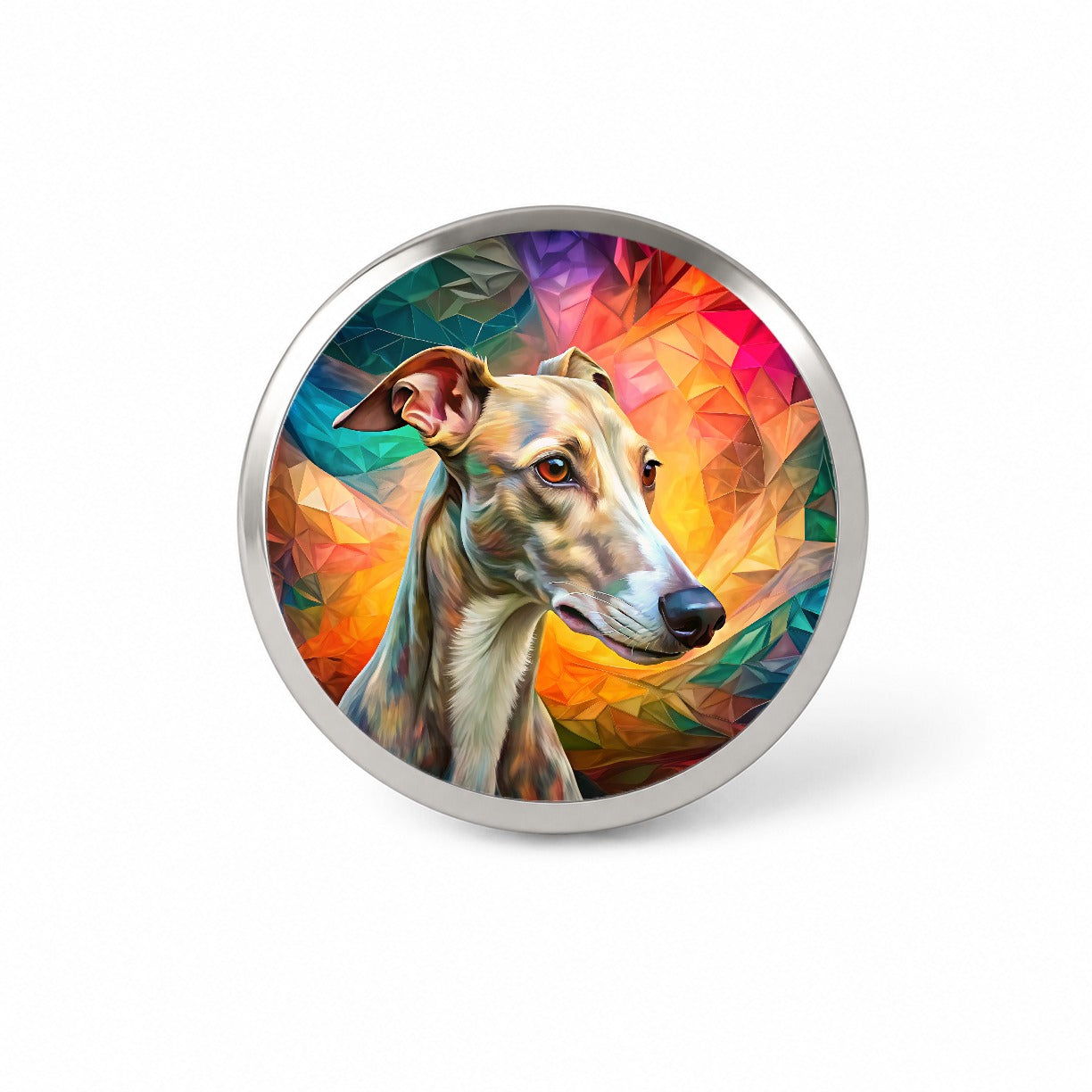 Whippet Dog Pop Art Novelty Hat Backpack Lapel Pin
