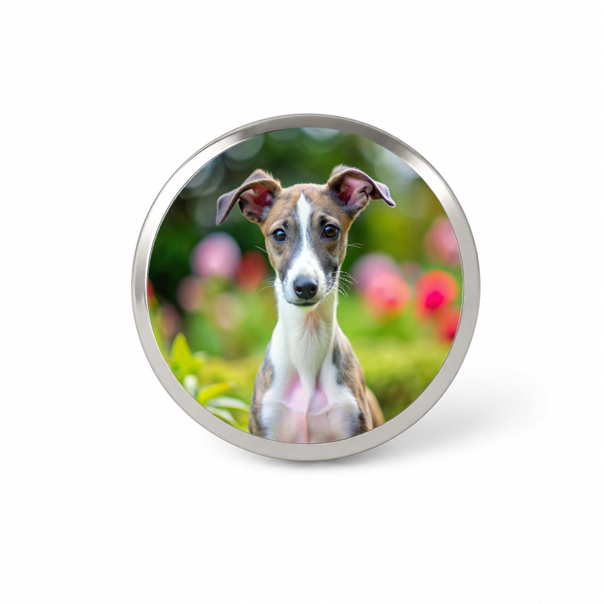 Whippet Dog Puppy Photo Novelty Hat Backpack Lapel Pin