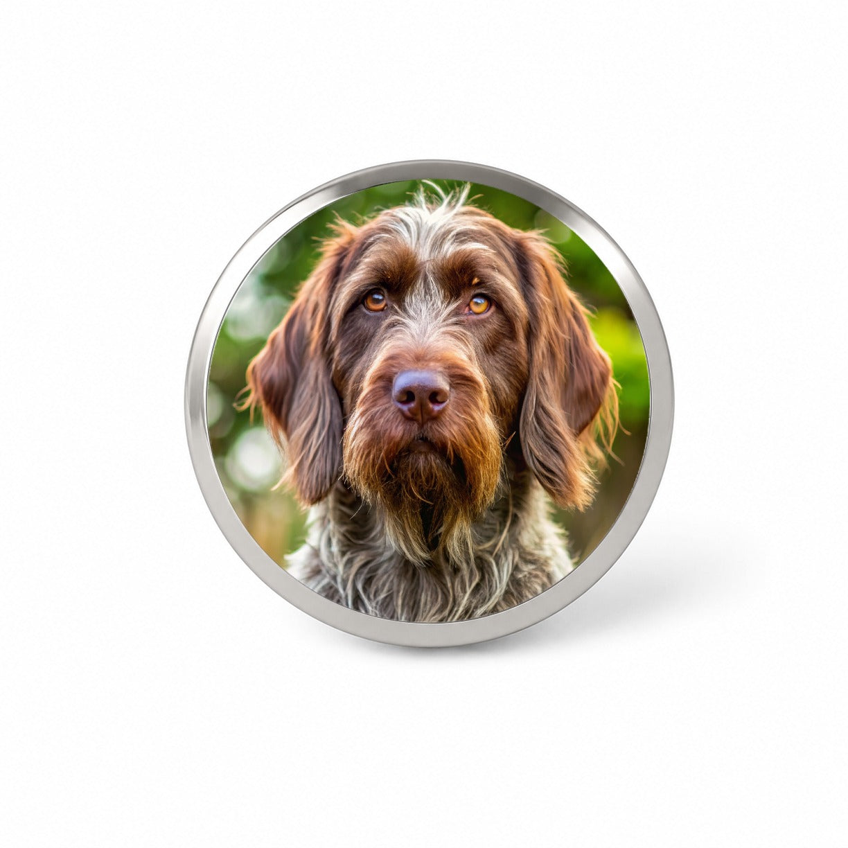 Wirehaired Pointing Griffon Dog Photo Novelty Hat Backpack Lapel Pin